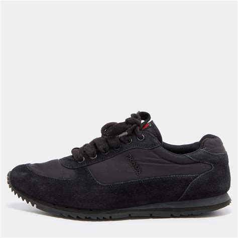 Prada Men's Suede Nylon Low